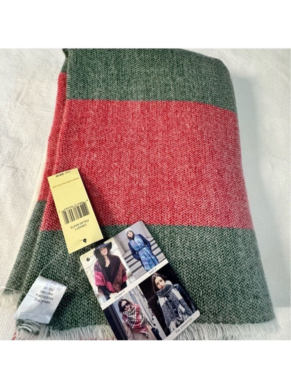 Oversized shawl checkered